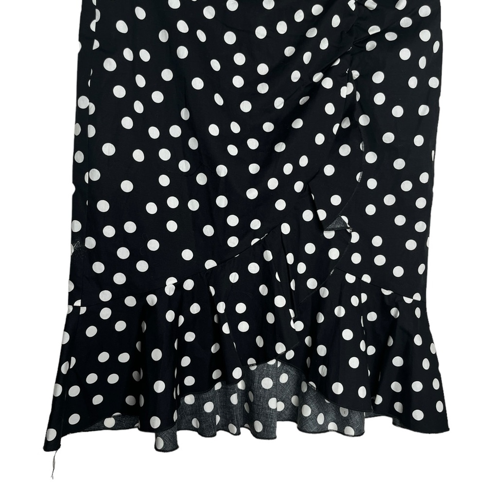 White House Black Market Polka Dot Skirt with wrap detail on front Size 8 - Picture 3 of 9